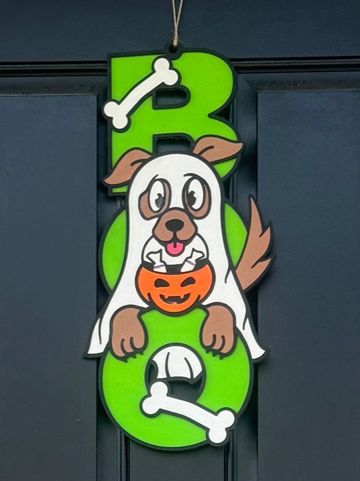 Puppy Ghost Boo Door Sign