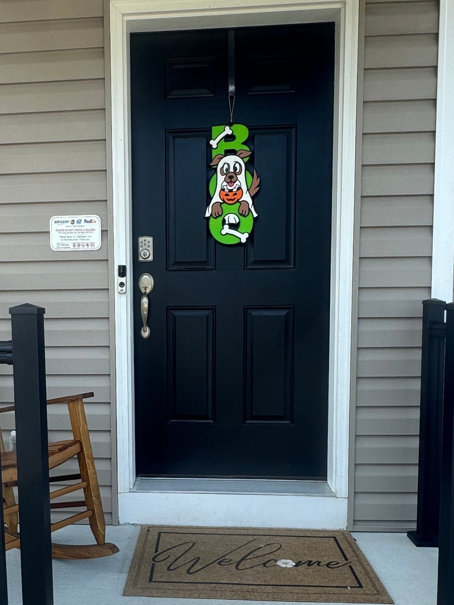 Puppy Ghost Boo Door Sign