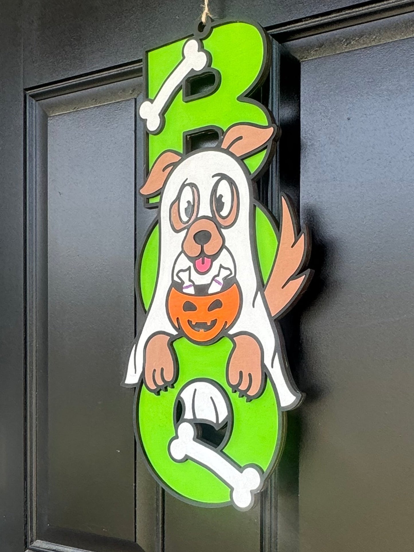 Puppy Ghost Boo Door Sign