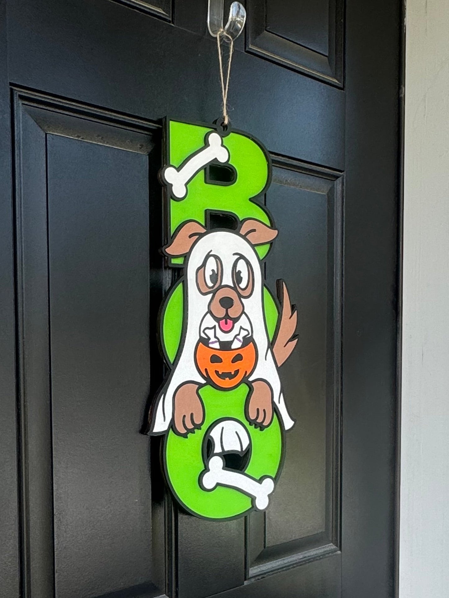 Puppy Ghost Boo Door Sign