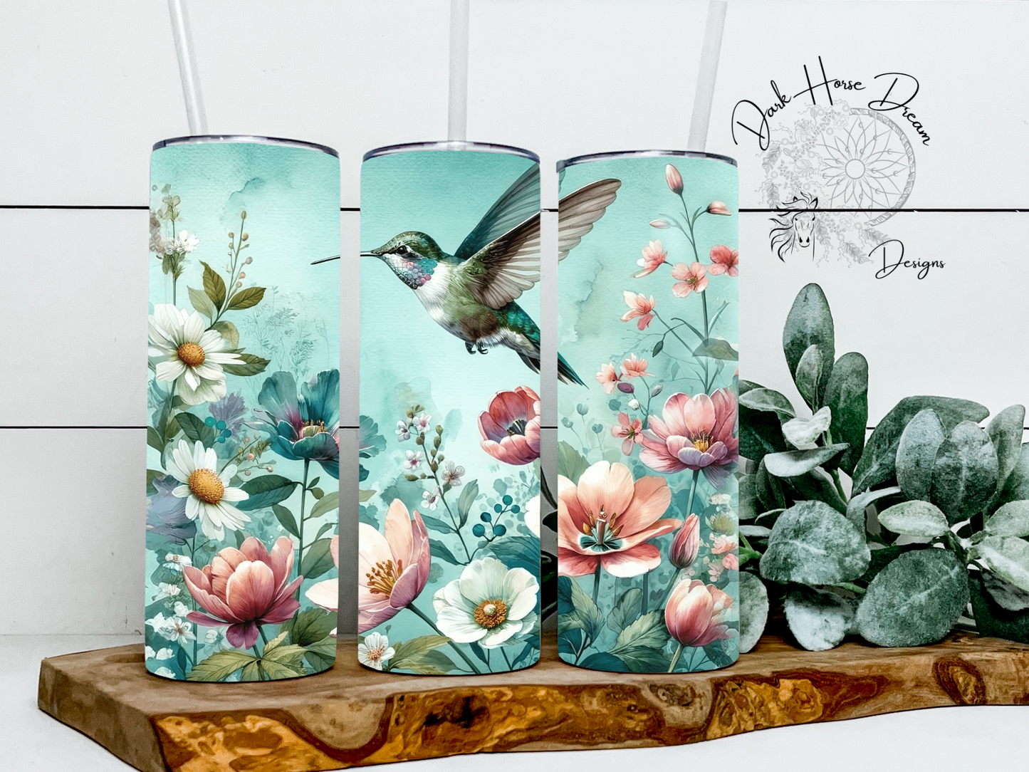 Pastel Floral Hummer Tumbler