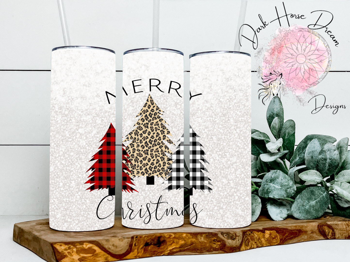 Three Tree Christmas Tumbler