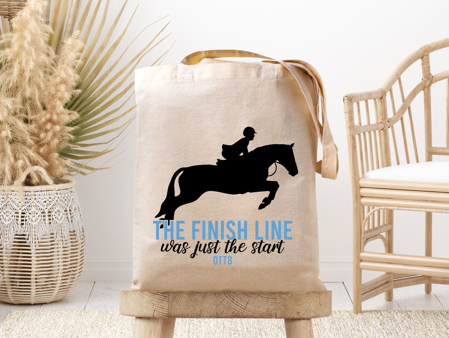 Just The Start- Recycled Racehorse - Canvas Tote Bag