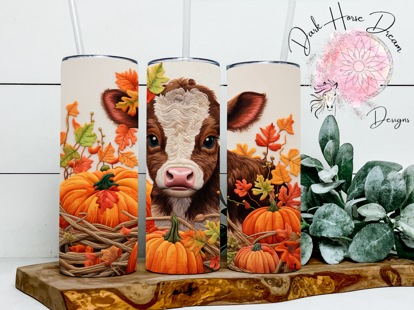 3D Baby Cow Pumpkin Patch