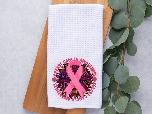 Breast Cancer Awareness Ribbon - Towel