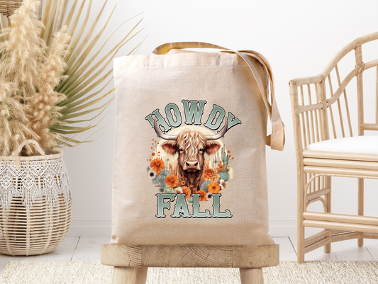 Howdy Fall- Canvas Tote Bag