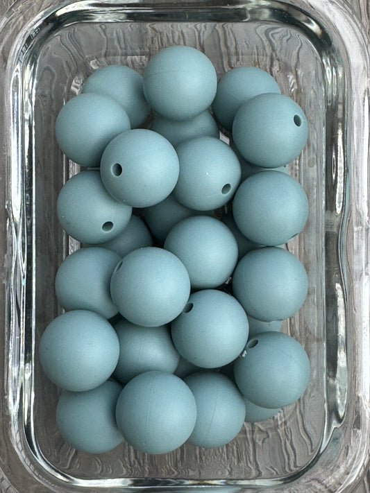 Blue Hue- 15MM Silicone Bead