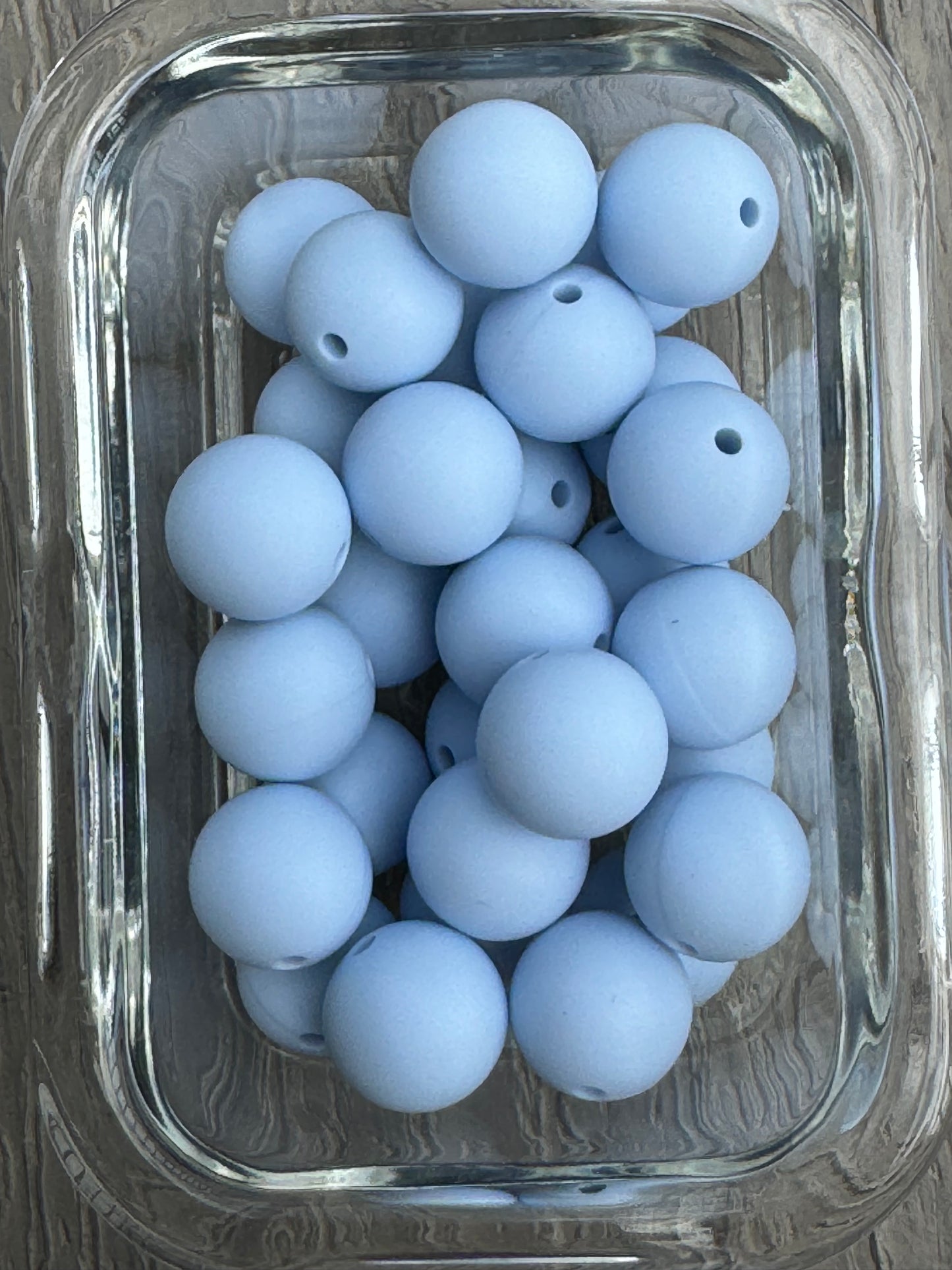 Pastel Blue- 15MM Silicone Bead