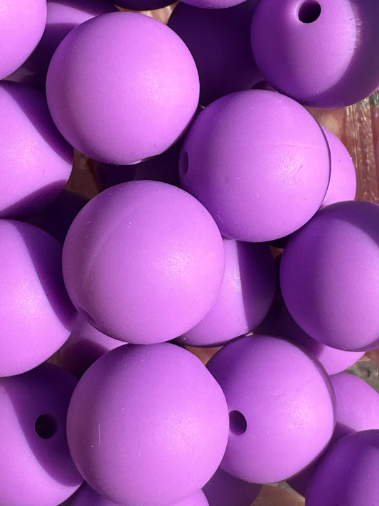 Purple- 15MM Silicone Bead