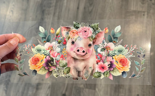 Springtime Piggy - UV DTF Wrap