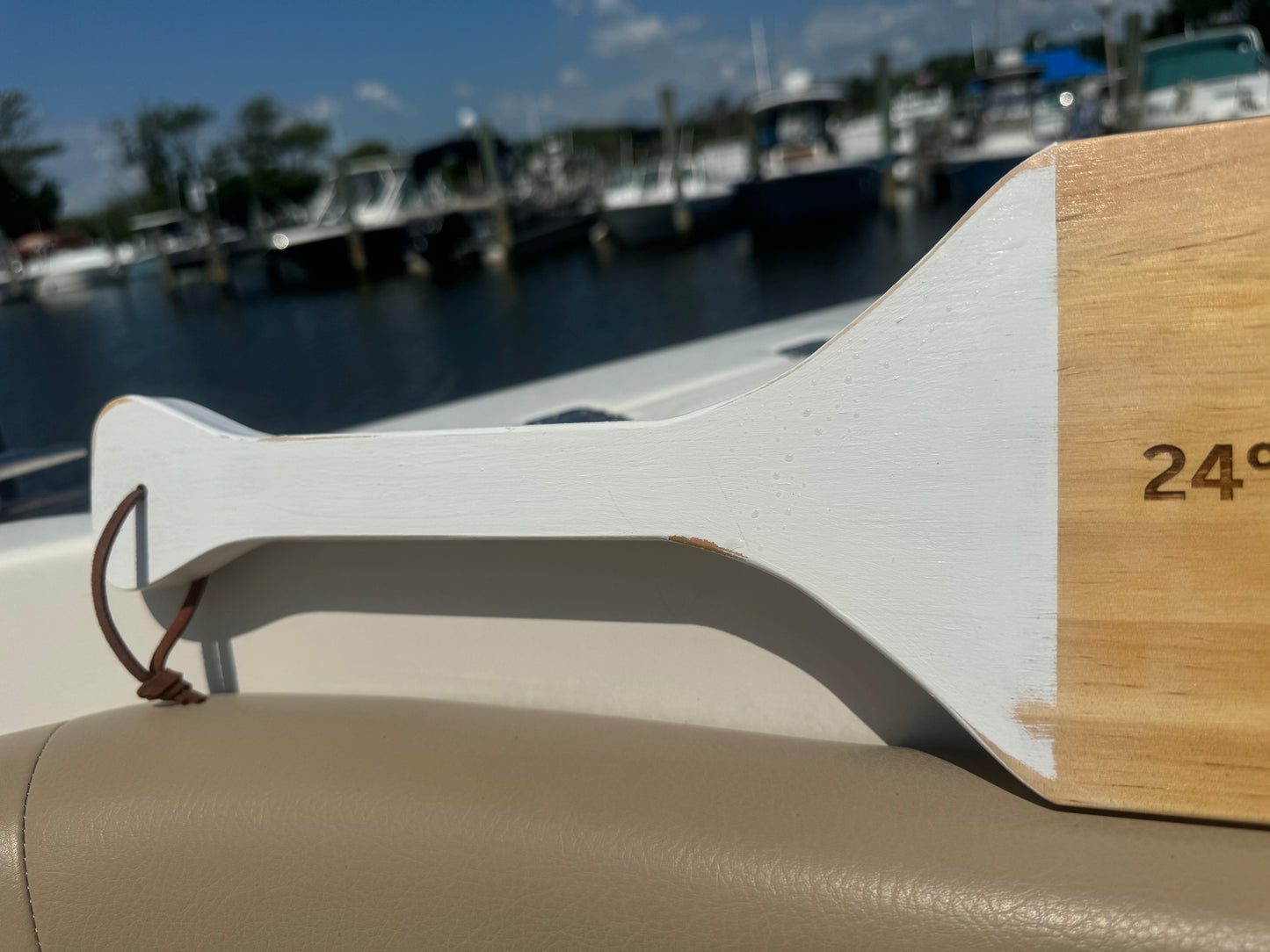 Custom Engraved GPS Coordinates Boat Paddle