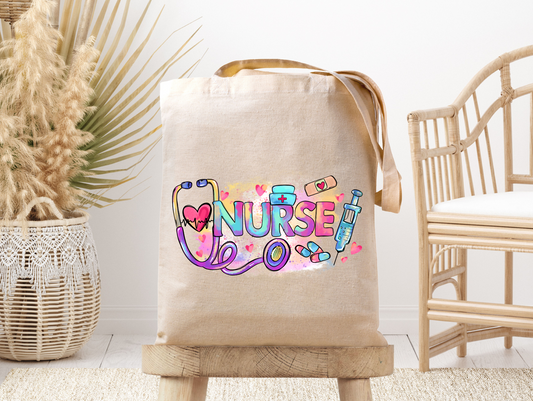 Pastel Nurse- Canvas Tote Bag
