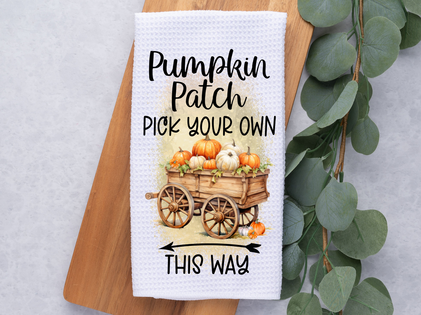 This Way To the Pumpkin Patch- Towel