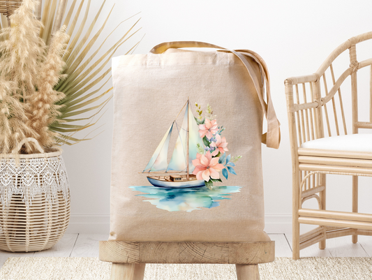 Watercolor Sails - Canvas Tote Bag