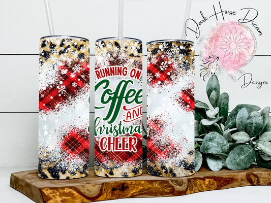 Running On Coffee and Christmas Tumbler