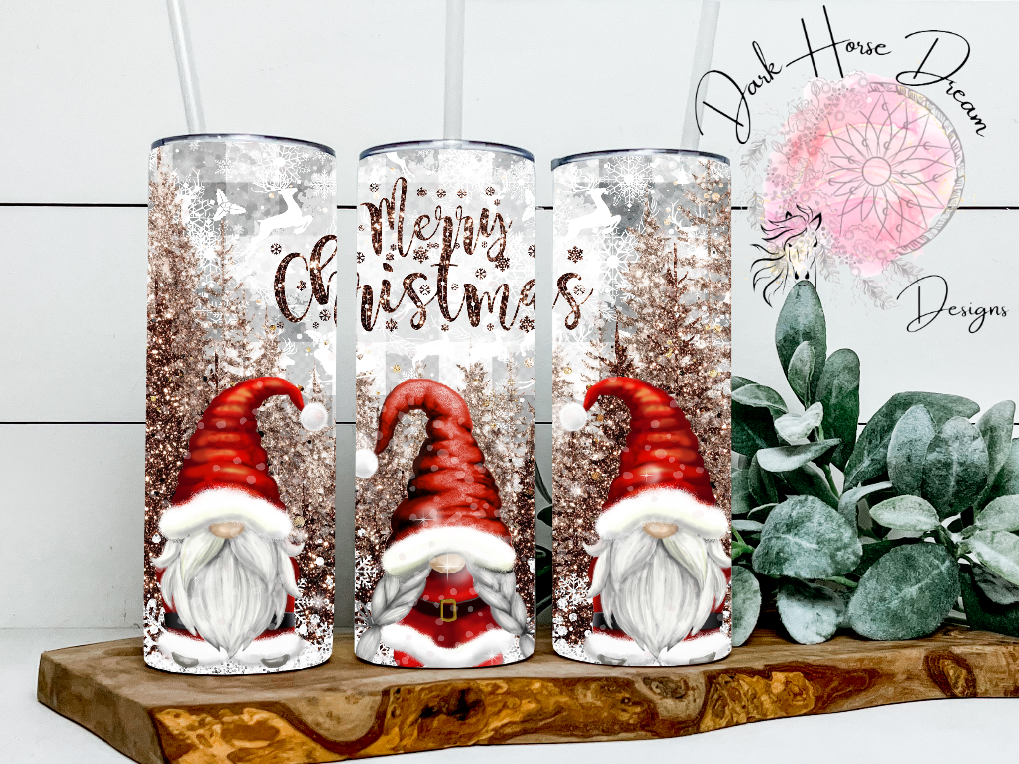 Christmas Gnomes Tumbler with Straw - Gnome Tumbler - Christ - Inspire  Uplift