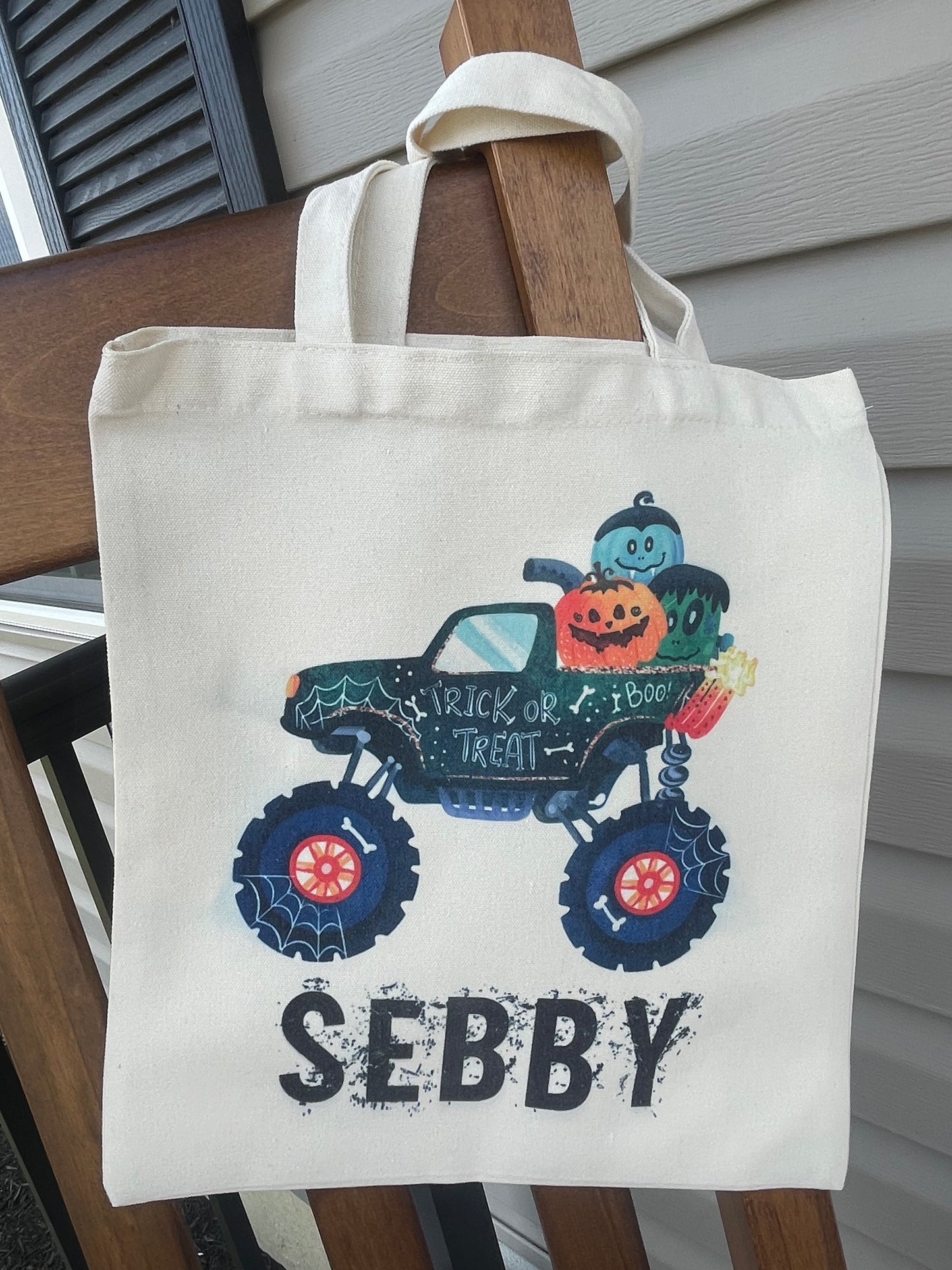 Customizable Trick or Treat Bag- Canvas Tote Bag