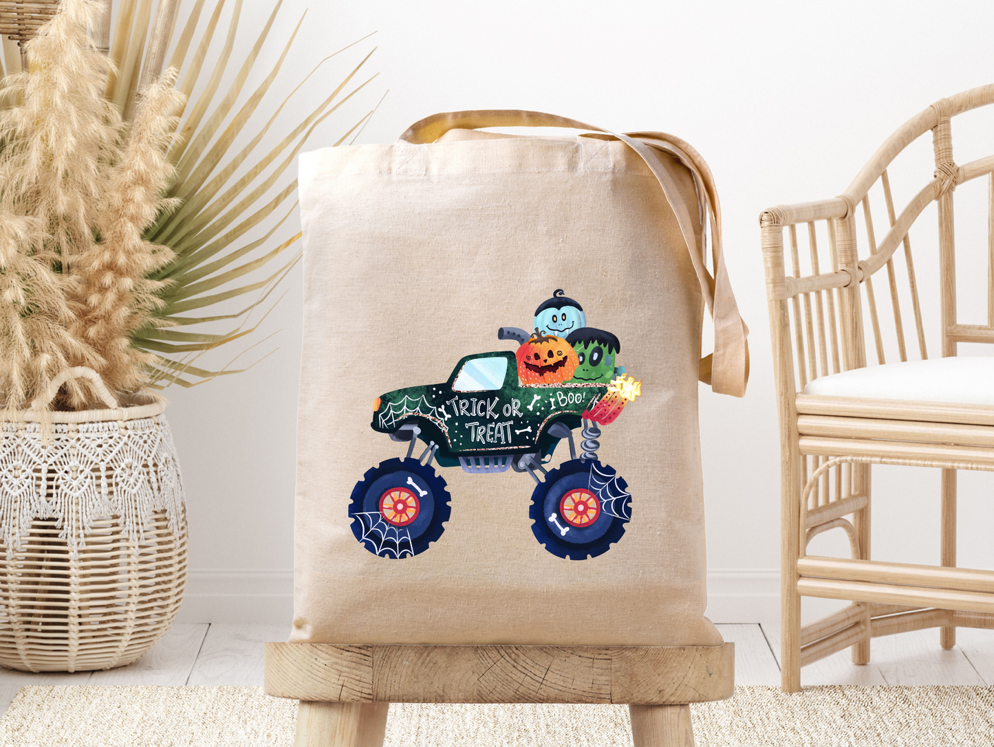 Customizable Trick or Treat Bag- Canvas Tote Bag